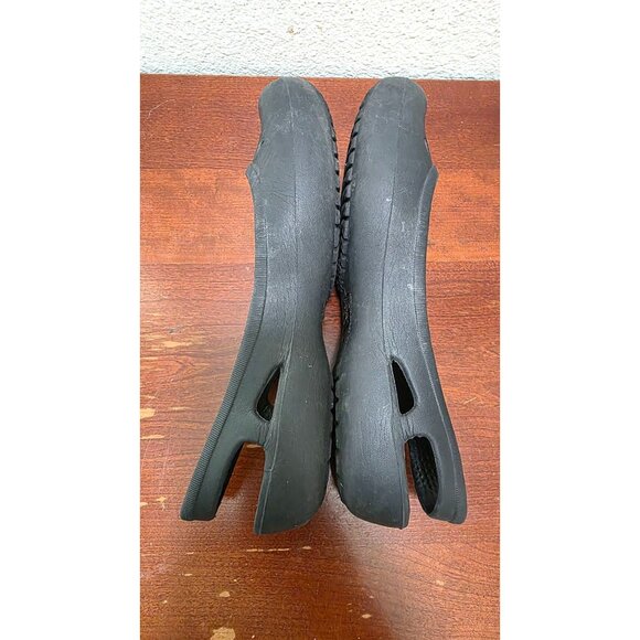 Crocs Women's Black Teardrop Slingbacks Flats W7 Casual Slip-On Shoes - Picture 5 of 7